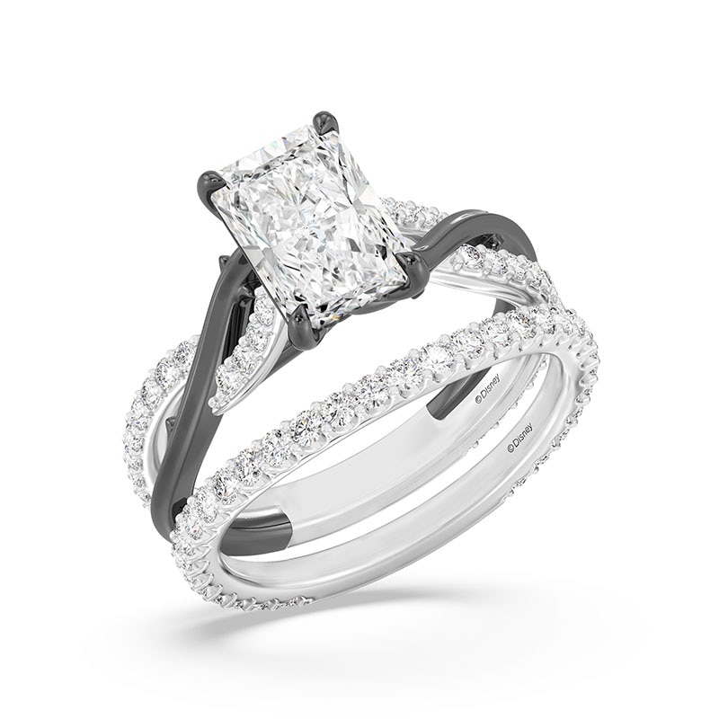 Main Image 5 of Previously Owned - Enchanted Star Villains Maleficent 2-1/4 CT. T.W. Radiant Lab-Grown Diamond Ring in White Gold