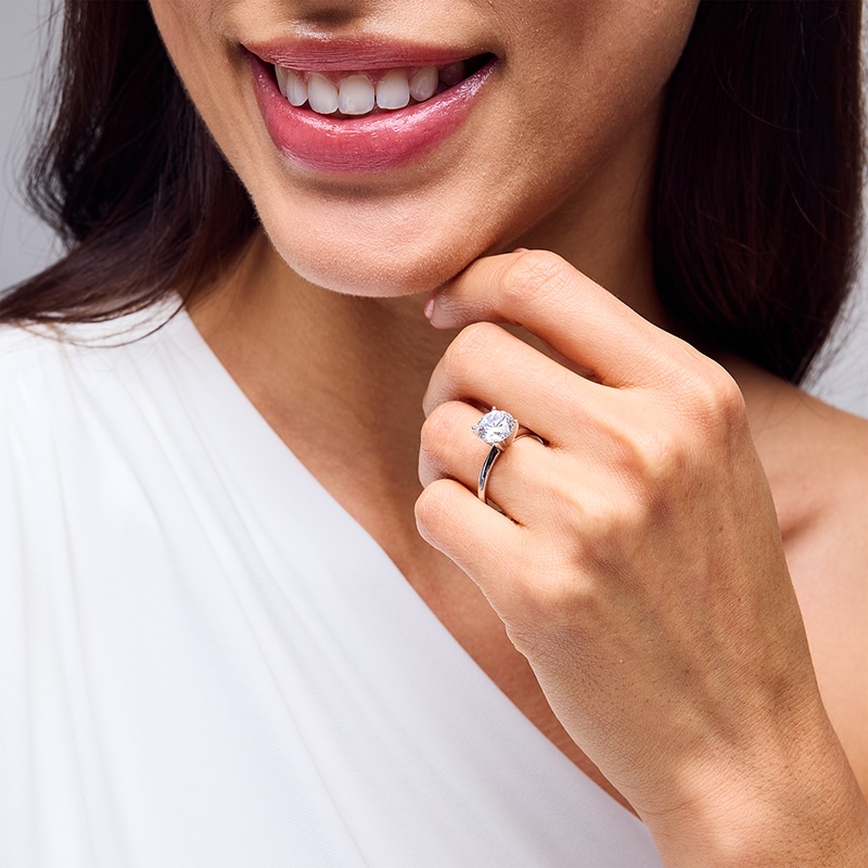 Main Image 2 of Previously Owned - 2 CT. Lab-Grown Diamond Solitaire Engagement Ring in 14K Gold (F/VS2)