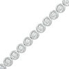 Thumbnail Image 1 of Previously Owned - 1 CT. T.W. Diamond Circles Line Bracelet in 10K White Gold