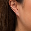 Thumbnail Image 2 of Previously Owned - 1/2 CT. T.W. Princess-Cut Lab-Grown Diamond Solitaire Stud Earrings in 14K White Gold (F/SI2)