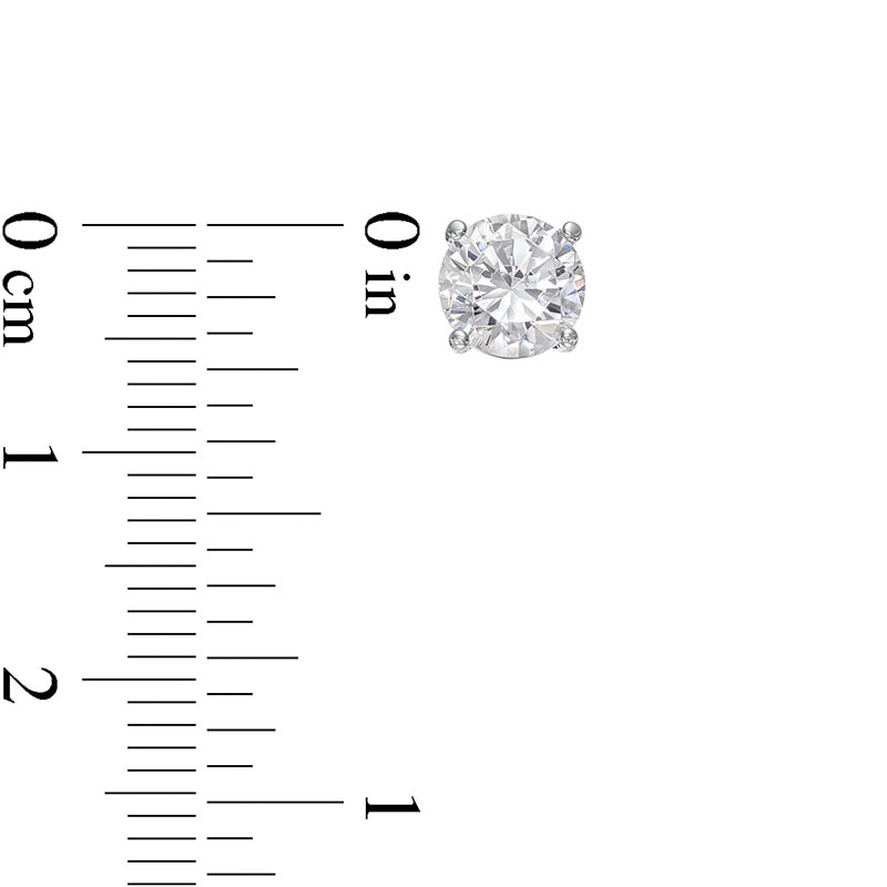 Main Image 3 of Previously Owned - 2 CT. T.W. Lab-Grown Diamond Solitaire Stud Earrings in 14K White Gold (F/SI2)