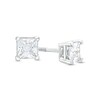 Thumbnail Image 1 of Previously Owned - 3/4 CT. T.W. Princess-Cut Lab-Grown Diamond Solitaire Stud Earrings in 14K White Gold (F/SI2)