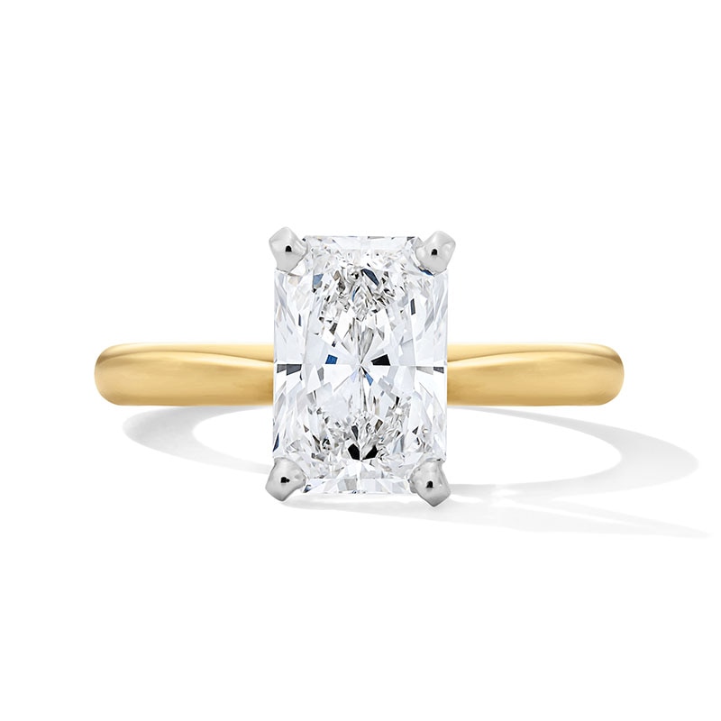 Main Image 1 of Previously Owned - 2 CT. Radiant-Cut Lab-Grown Diamond Solitaire Engagement Ring in 14K Gold (F/VS2)