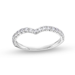 Previously Owned - 3/8 CT. T.W. Lab-Grown Diamond Contour Anniversary Band in 14K White Gold (F/VS2)