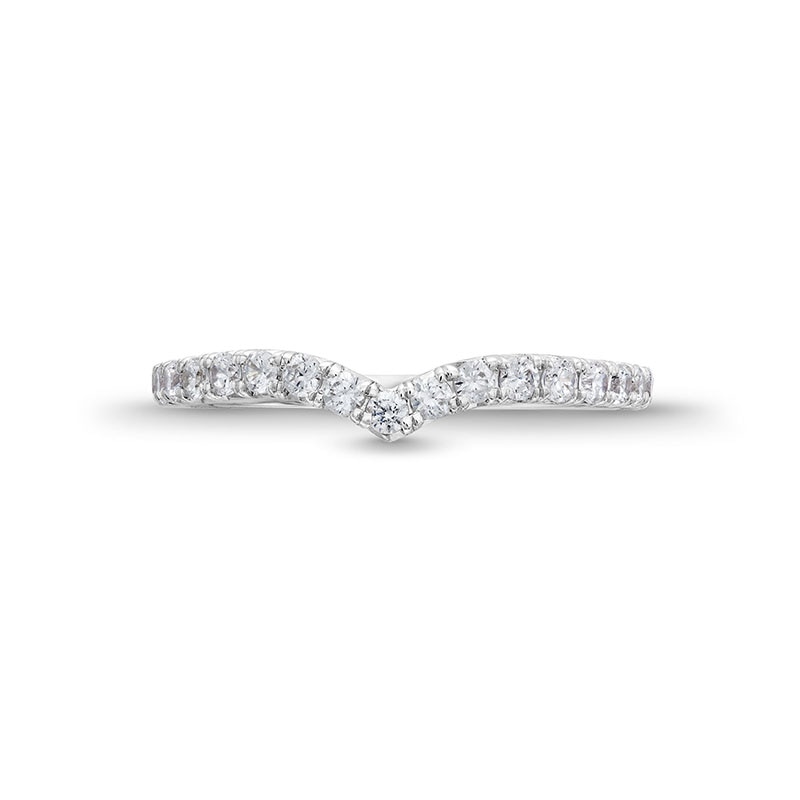 Main Image 4 of Previously Owned - 3/8 CT. T.W. Lab-Grown Diamond Contour Anniversary Band in 14K White Gold (F/VS2)