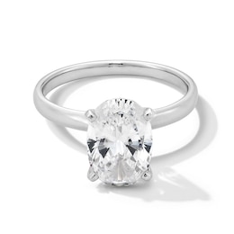 Previously Owned - 3 CT. Oval Lab-Grown Diamond Solitaire Engagement Ring in 14K White Gold (F/VS2)