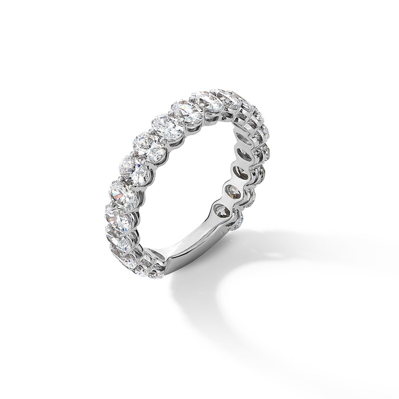 Main Image 3 of Previously Owned - 2 CT. T.W. Oval Lab-Grown Diamond Eternity Band in 14K White Gold (F/VS2)