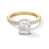 Thumbnail Image 1 of Previously Owned - 2-1/2 CT. T.W. Elongated Cushion-Cut Lab-Grown Diamond Engagement Ring in 14K Gold (F/VS2)