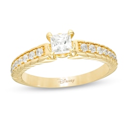 Previously Owned - Enchanted Disney Anna 3/4 CT. T.W. Princess-Cut Diamond Engagement Ring in 14K Gold