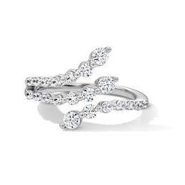Previously Owned - 3/4 CT. T.W. Lab-Grown Diamond Split Bypass Ring in 10K White Gold (F/VS2)