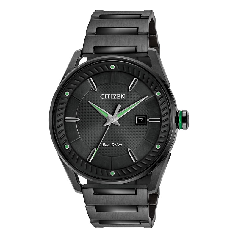 Main Image 1 of Previously Owned - Men's Drive from Citizen Eco-Drive® CTO Black IP Watch with Black Dial (Model: BM6985-55E)