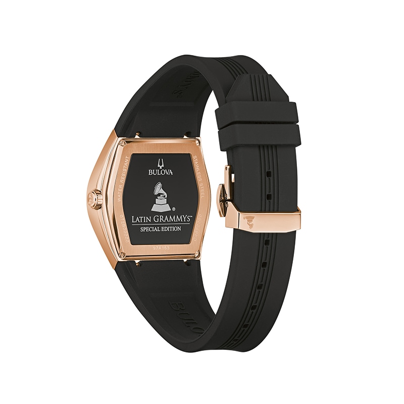 Main Image 3 of Previously Owned - Men's Special Edition Bulova Modern Latin GRAMMY® Gemini Watch with Tonneau Black Dial (Model: 97A163)