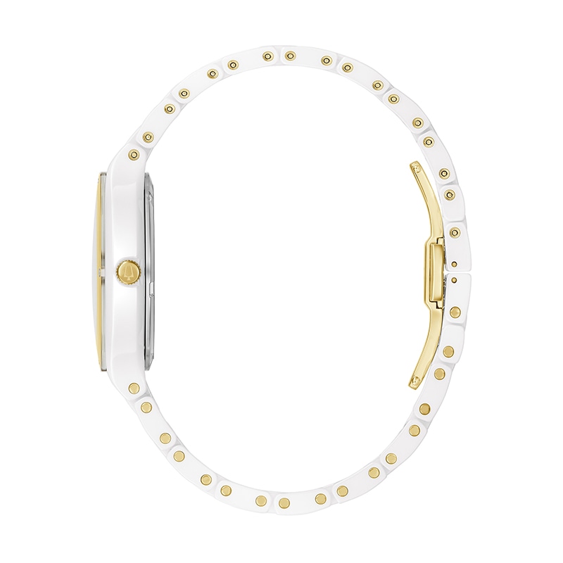 Main Image 2 of Previously Owned - Ladies' Bulova Modern Millenia Diamond Accent Watch with Mother-of-Pearl Dial (Model: 98R292)