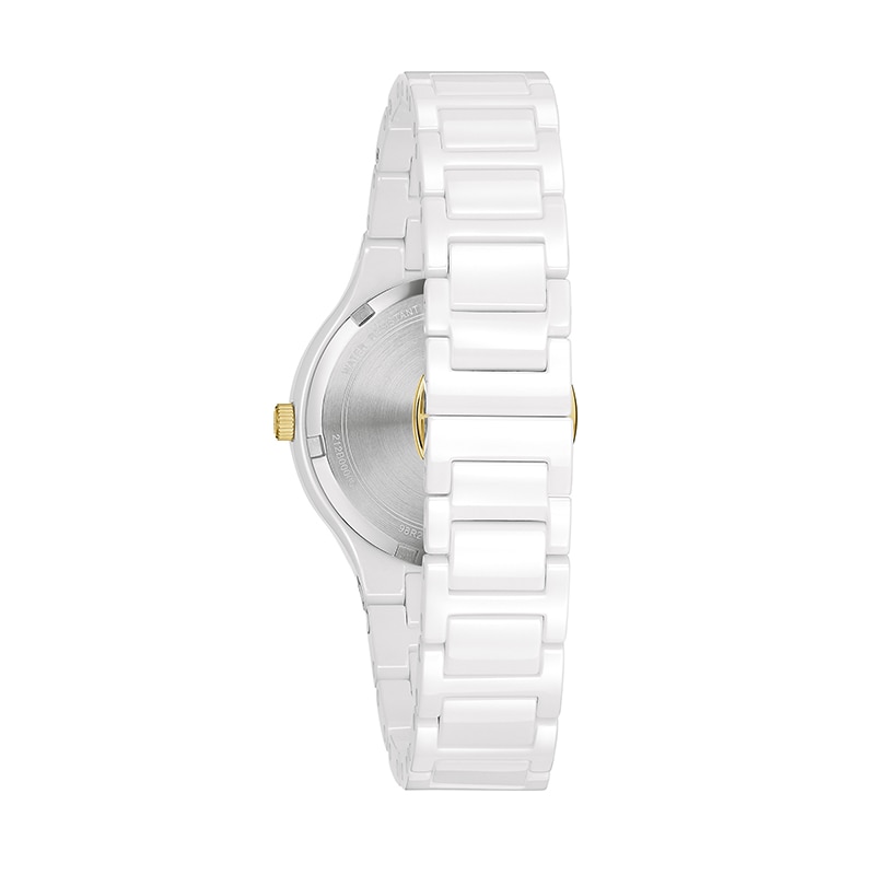 Main Image 3 of Previously Owned - Ladies' Bulova Modern Millenia Diamond Accent Watch with Mother-of-Pearl Dial (Model: 98R292)