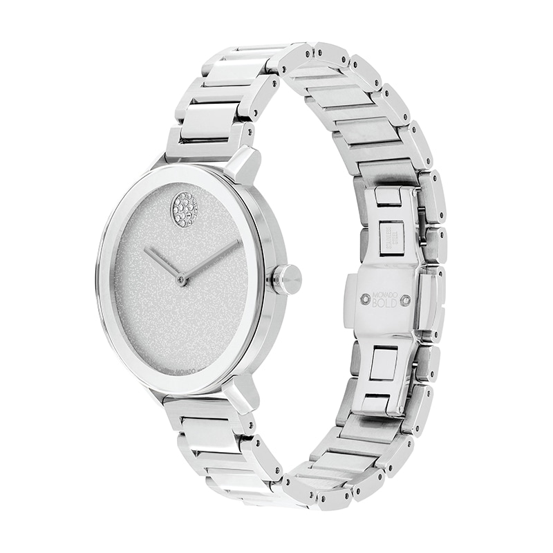 Main Image 2 of Previously Owned - Ladies’ Movado Bold® Evolution Crystal Accent Watch with Silver-Tone Glitter Dial (Model: 3600732)