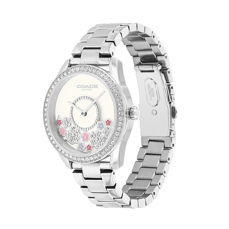 Main Image 2 of Previously Owned - Ladies' Coach Preston Crystal Accent Watch with White Dial (Model: 14503775)