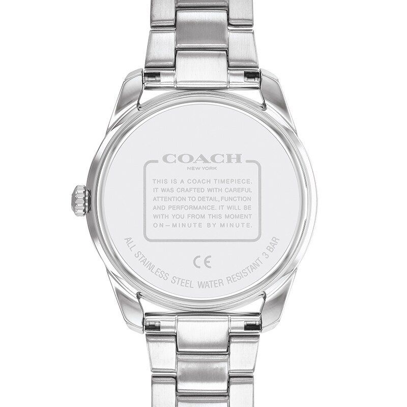Main Image 3 of Previously Owned - Ladies' Coach Preston Crystal Accent Watch with White Dial (Model: 14503775)