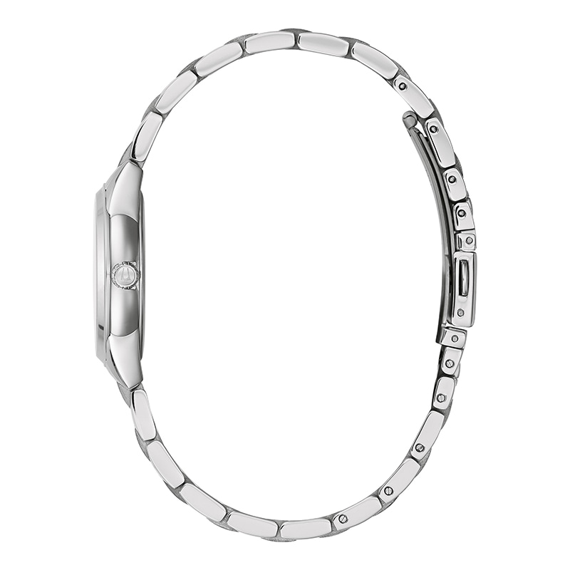 Main Image 2 of Previously Owned - Ladies' Bulova Sutton Blue Dial and Diamond Accent Watch in Stainless Steel (Model 96P250)