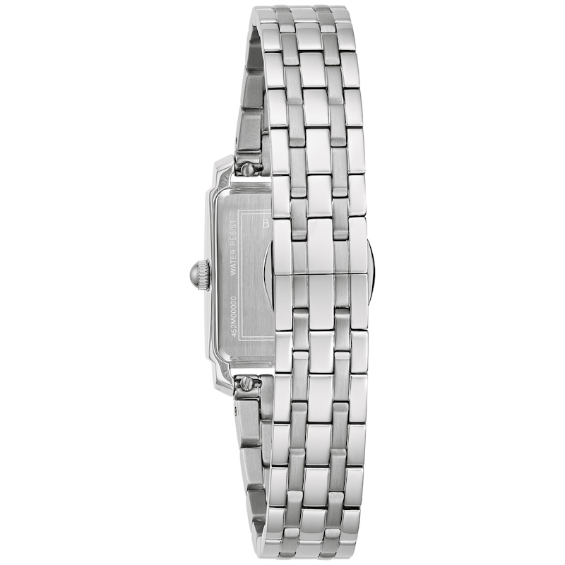 Main Image 3 of Previously Owned - Ladies' Bulova Sutton Diamond Accent Watch with Rectangular Grey Mother-of-Pearl Dial (Model: 96P252)