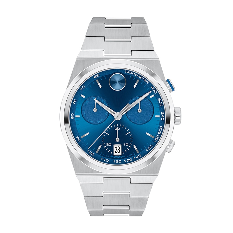 Main Image 1 of Previously Owned - Men's Movado Bold® Quest Chronograph Watch with Blue Dial (Model: 3601199)