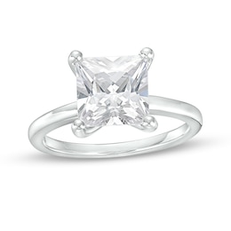 Previously Owned - 3 CT. Princess-Cut Lab-Grown Diamond Solitaire Engagement Ring in 14K White Gold (I/SI2)