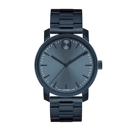 Previously Owned - Men’s Movado Bold® Access Blue IP Watch with Dark Blue Dial (Model: 3601177)