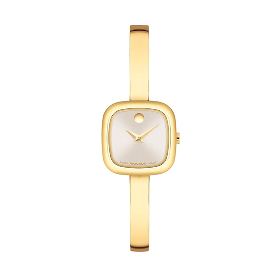Previously Owned - Ladies’ Movado Museum® Classic Gold-Tone PVD Bangle Analog Watch with Champagne Dial (Model: 0608058)