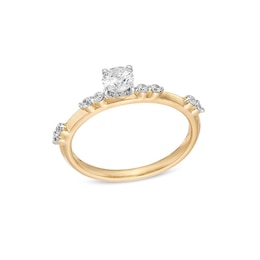 Previously Owned - 1/2 CT. T.W. Diamond Hidden Frame Engagement Ring in 10K Gold