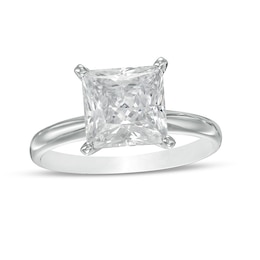 Previously Owned - 3 CT. Princess-Cut Lab-Grown Diamond Solitaire Engagement Ring in 14K White Gold (F/VS2)