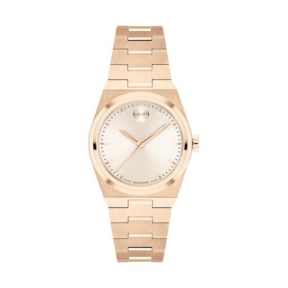 Previously Owned - Ladies' Movado Bold® Quest Mini Rose-Tone IP Watch with Champagne Sunray Dial (Model: 3601293)