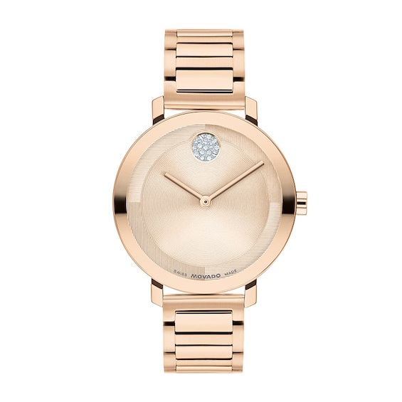 Previously Owned - Movado Bold® Evolution 2.0 Crystal Accent Rose-Tone IP Watch with Rose-Tone Dial (Model: 3601266)