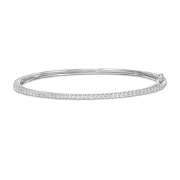 Previously Owned - 1 CT. T.W. Lab-Grown Diamond Bangle in 14K White Gold (F/SI2)