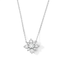 Previously Owned - 1 CT. T.W.  Lab-Grown Multi-Diamond Necklace in 10K White Gold (F/VS2)