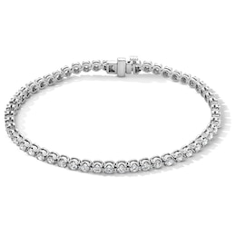 Previously Owned - 3 CT. T.W. Lab-Grown Diamond Tennis Bracelet in Sterling Silver (F/VS2)