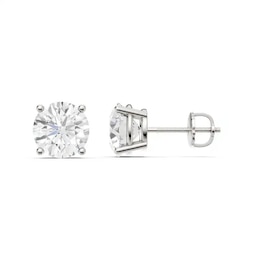 Previously Owned - 4 CT. T.W. Lab-Grown Diamond Solitaire Stud Earrings in 14K White Gold (F/VS2)