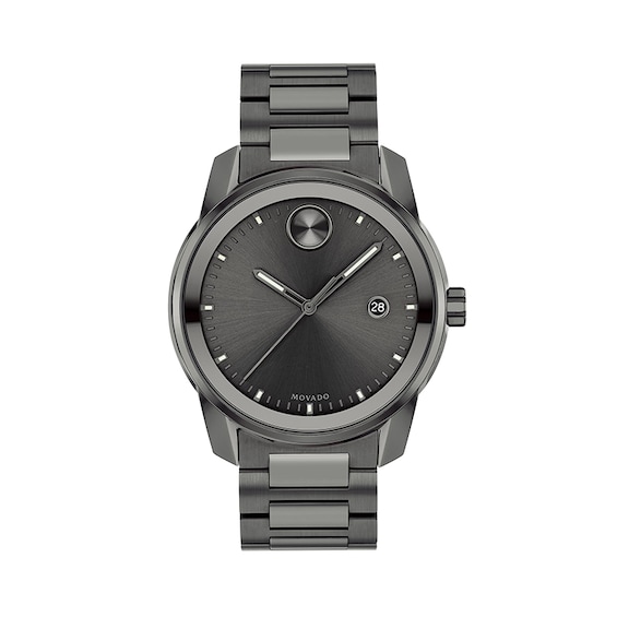 Previously Owned - Men's Movado Bold® Verso Gunmetal Grey IP Watch with Grey Dial (Model: 3600736)