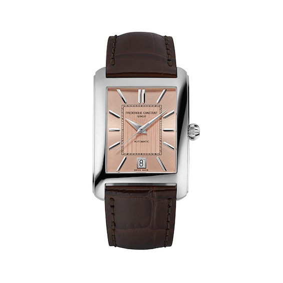 Previously Owned - Frederique Constant Classics Carrée Automatic Watch with Brown Leather Strap (Model: FC-303SAL4C6)