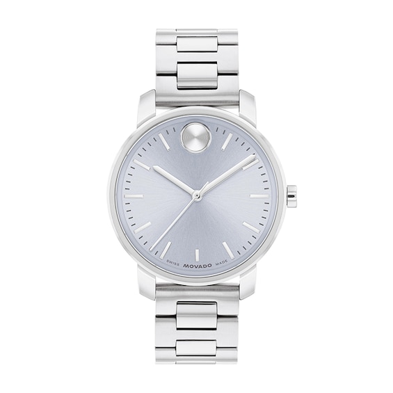 Previously Owned - Ladies' Movado Bold® Evolution Watch with Blue Dial and Stainless Steel Bracelet (Model: 3601289)