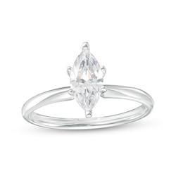 Previously Owned - 1-1/2 CT. Marquise Lab-Grown Diamond Solitaire Engagement Ring in 14K White Gold (F/VS2)