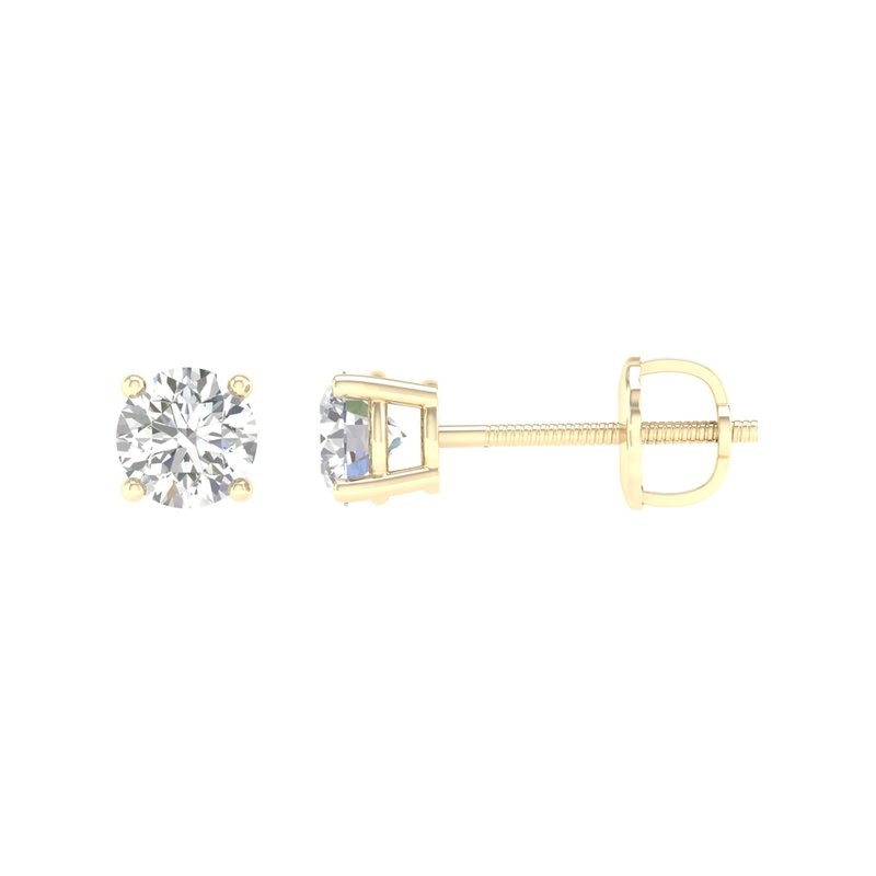 Main Image 1 of Previously Owned - 1 CT. T.W. Lab-Grown Diamond Solitaire Stud Earrings in 14K Gold (F/VS2)