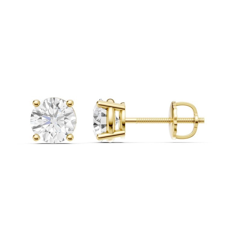 Main Image 1 of Previously Owned - 2 CT. T.W. Lab-Grown Diamond Solitaire Stud Earrings in 14K Gold (F/VS2)
