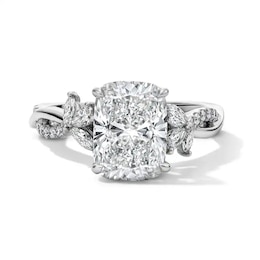 Previously Owned - 3-1/2 CT. T.W. Cushion-Cut Lab-Grown Diamond Engagement Ring in 14K White Gold (F/VS2)