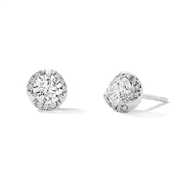 Previously Owned - 1 CT. T.W. Lab-Grown Diamond Solitaire Stud Earrings in 10K White Gold (F/VS2)