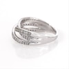 Thumbnail Image 5 of 3/8 CT. T.W. Diamond Multi-Row Crossover Anniversary Band in Sterling Silver