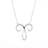 1/6 CT. T.W. Diamond Aries Zodiac Sign Outline Necklace in Sterling
