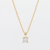 Thumbnail Image 4 of 1/10 CT. Princess-Cut Diamond Miracle Solitaire Pendant in Sterling Silver with 14K Gold Plate (J/I3)