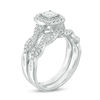 Thumbnail Image 1 of 5/8 CT. T.W. Princess-Cut Diamond Frame Twist Bridal Set in 10K White Gold