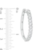 Thumbnail Image 1 of 1 CT. T.W. Diamond Channel Hoop Earrings in 10K White Gold